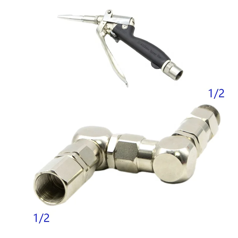 thumbnail image 2 of 1/4" Z-Type Swivel Joint For Paint Sprayers – 360° Rotation, 6500 PSI Stainless Steel, Fits Airless Spray Guns & Tip Extensions 2 of 11
