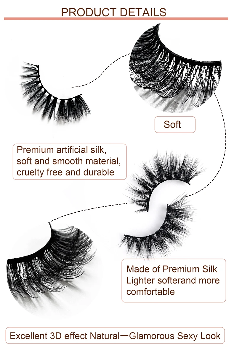 Wholesale 3d 5d 6d 8d Volume Fluffy Cils Natural Faux Mink Lashes Trays ...