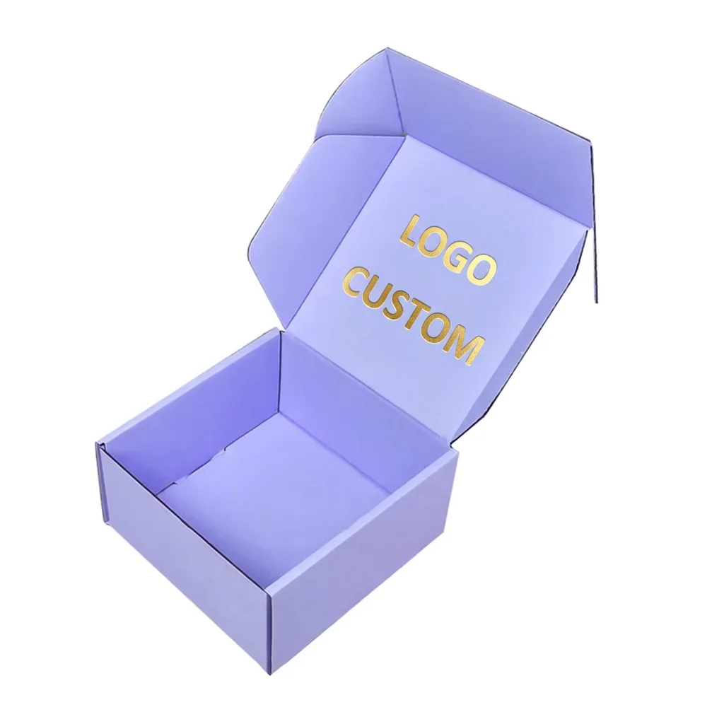 Custom Hard Corrugated Cardboard Four Color Printed UV Coated Paper Mailer Postal Delivery Shipping Boxes with Logo Printing