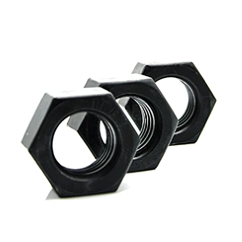 Carbon steel black nylon lock nut / Loosen hexagonal lock nut / self-locking nut M3/ M6/M8/M24