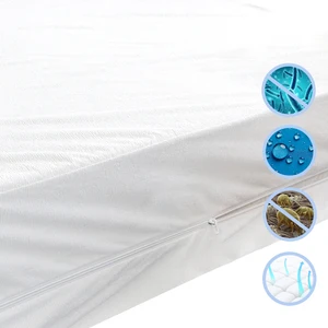 Water Proof Single Anti-mites Mattress Protector 135x190 New Waterproof Mattress Cover With Zipper Anti Bedbugs 2026