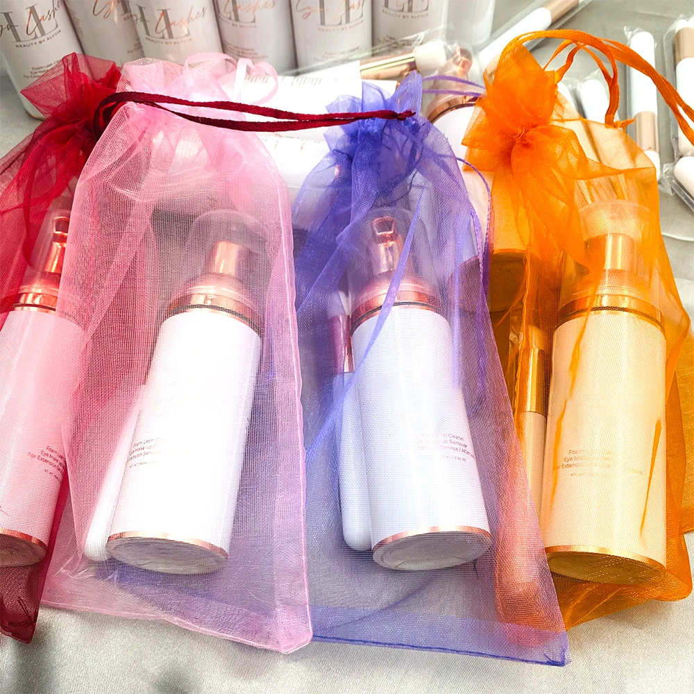 Custom Black Diy Foaming Eyes Lash Extension Shampoo Kit Cleanser