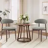 Green-wooden dining chairs