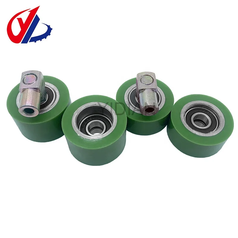Woodworking Machinery Parts Pressure Roll Pressing Roller Silicon Rubber Wheel for Profile Wrapping Machine