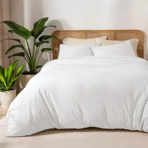 Hotel Bedding Set 5 Star Linen White Luxury Soft 100% Cotton Breathable King Plain Sateen Duvet Cover for Hotel Use