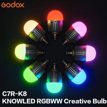 Godox C7R-K8B Kit 10W RGBWW Smart Bulb CCT Range 2000K-10000K App Compatible for Videography Wireless Control Built-in Battery product image