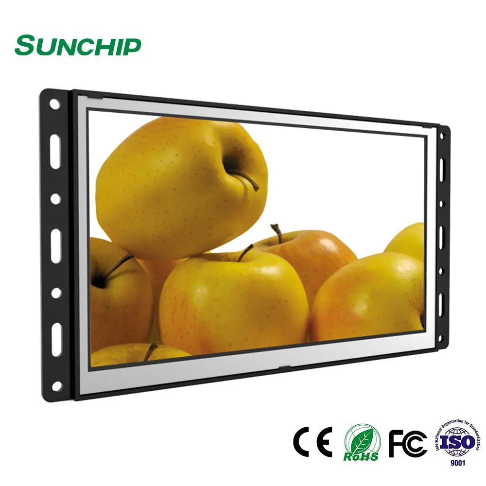 Open-back embedded 10.1-inch display with touchscreen, Android digital signage display.
