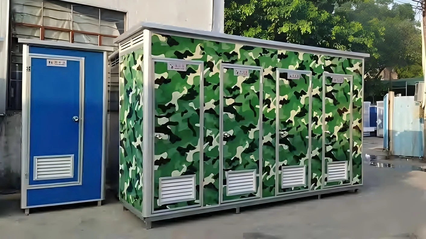 Modern 3D Model Design Portable Steel Mobile Toilet for School & Office Outdoor Public Restroom with Multiple Containers