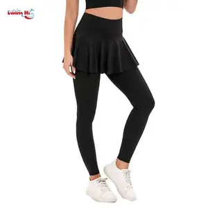 Controlled High Waist Quick Dry Fitness Skorts With Leggings Dancing Skirts Woman