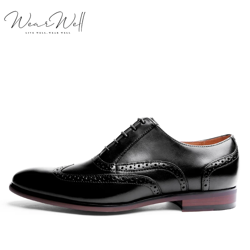 Business Men Oxford Shoes Top Quality Handmade Classic Modern Formal Wedding