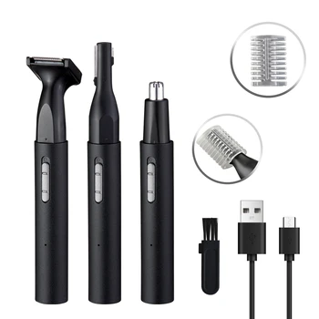 3 IN 1 Lady hair trimmer for lipstick appearance Face Nose Legs Eyebrows Underarms  Hair Removal  Electric Shaver for Women