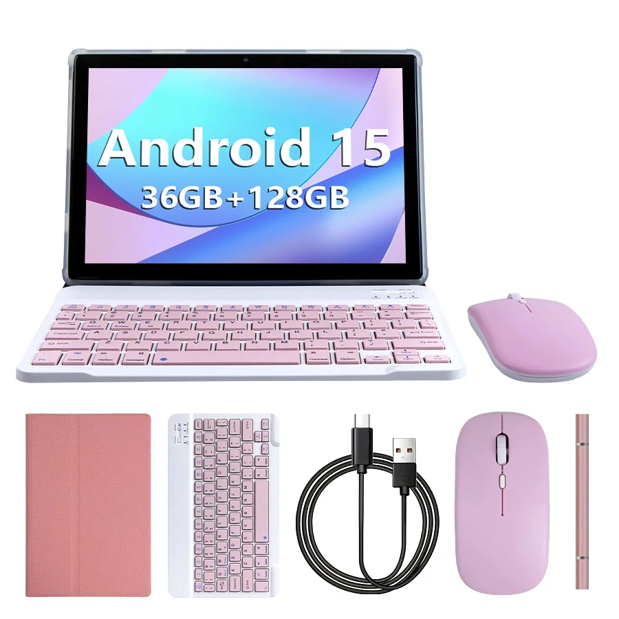 10.1インチタブレットAndroid 15.0キーボードマウスとペンOcta
