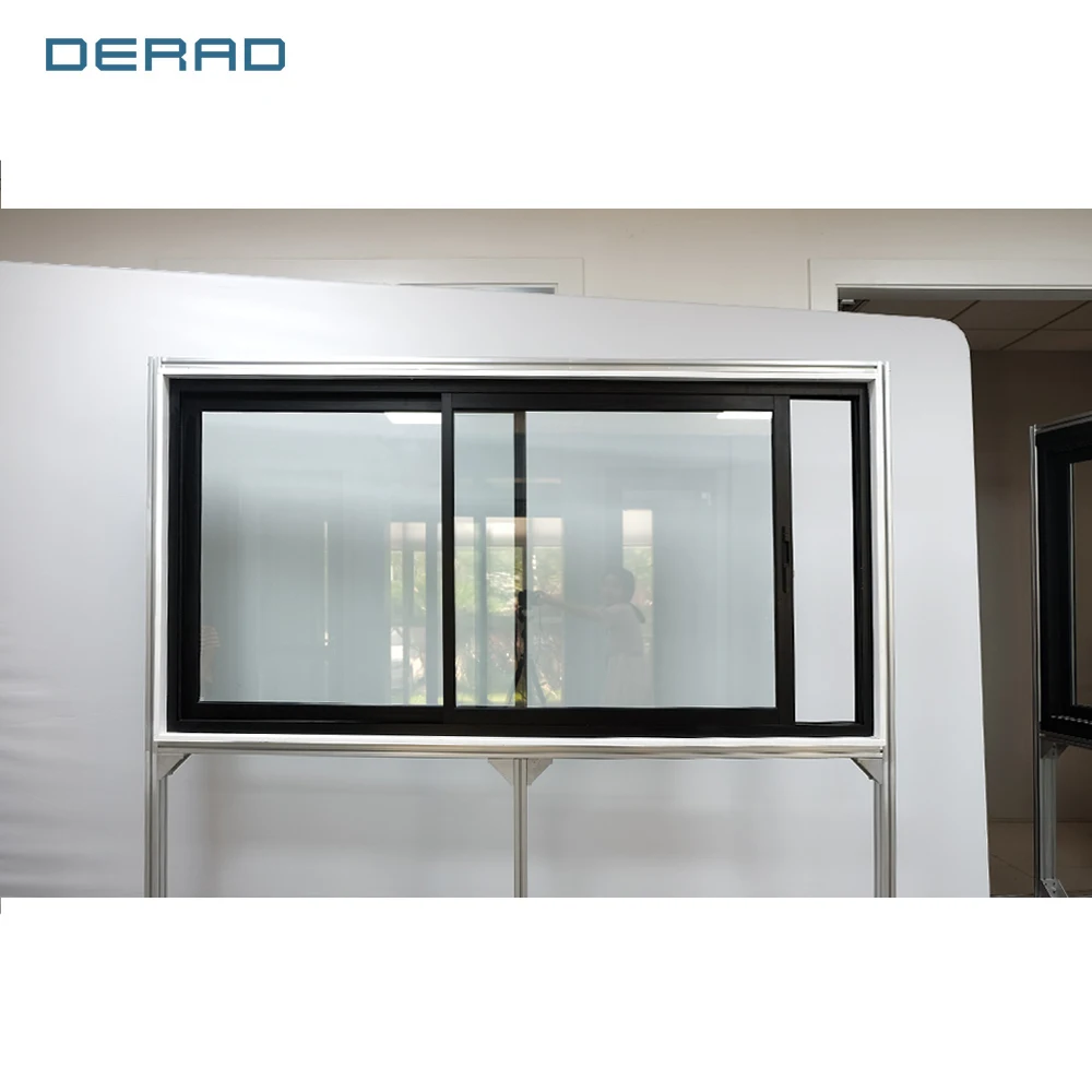 Horizontal Sliding Windows Aluminium Alloy Profile Customized Office Commercial Sliding Windows