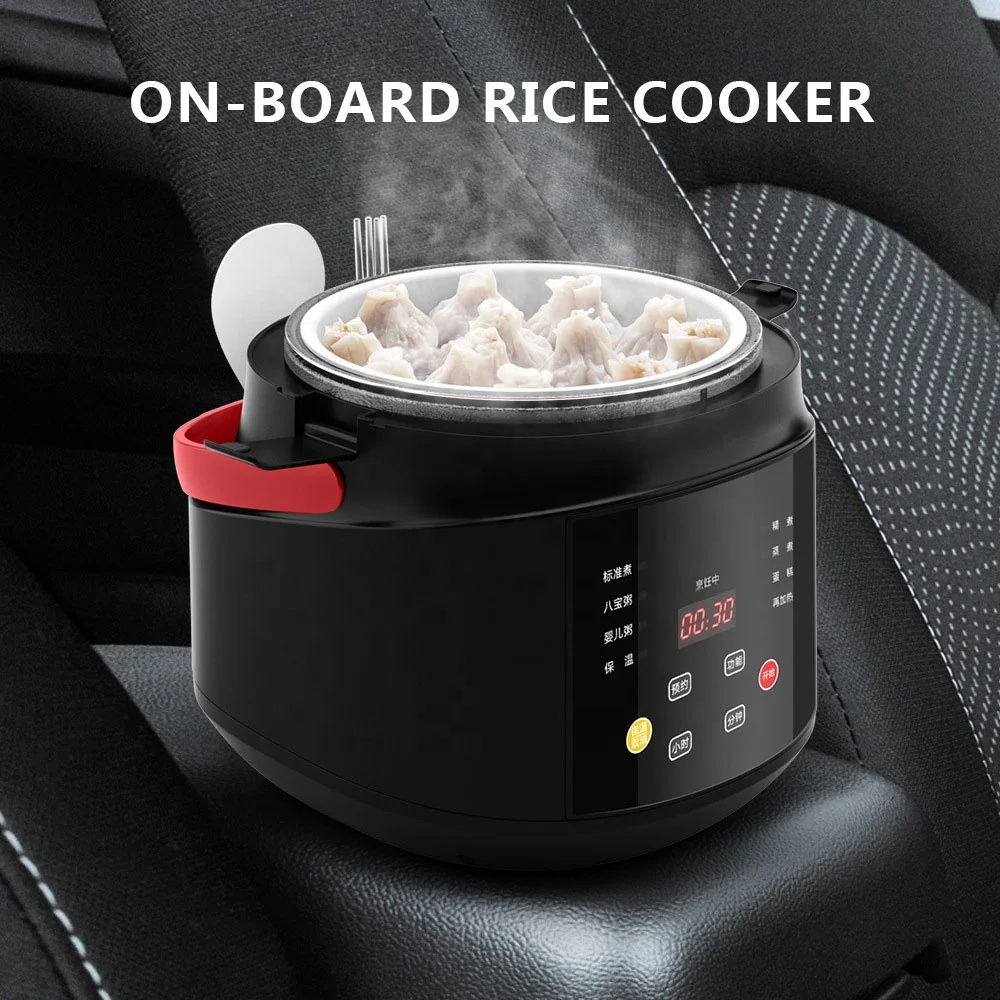 1 Cup Mini Rice Cooker Steamer 12V for Car Cooking for Soup Porridge & Rice  USA