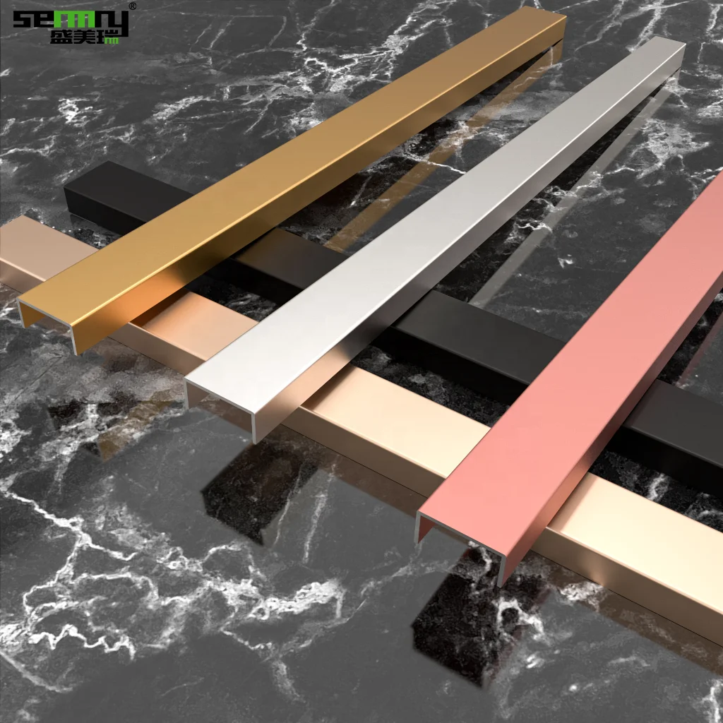 Hot Newest High Quality Edge Trim Ceramic Aluminium Tile Trim Strips Large Quantity in Stock U Channel