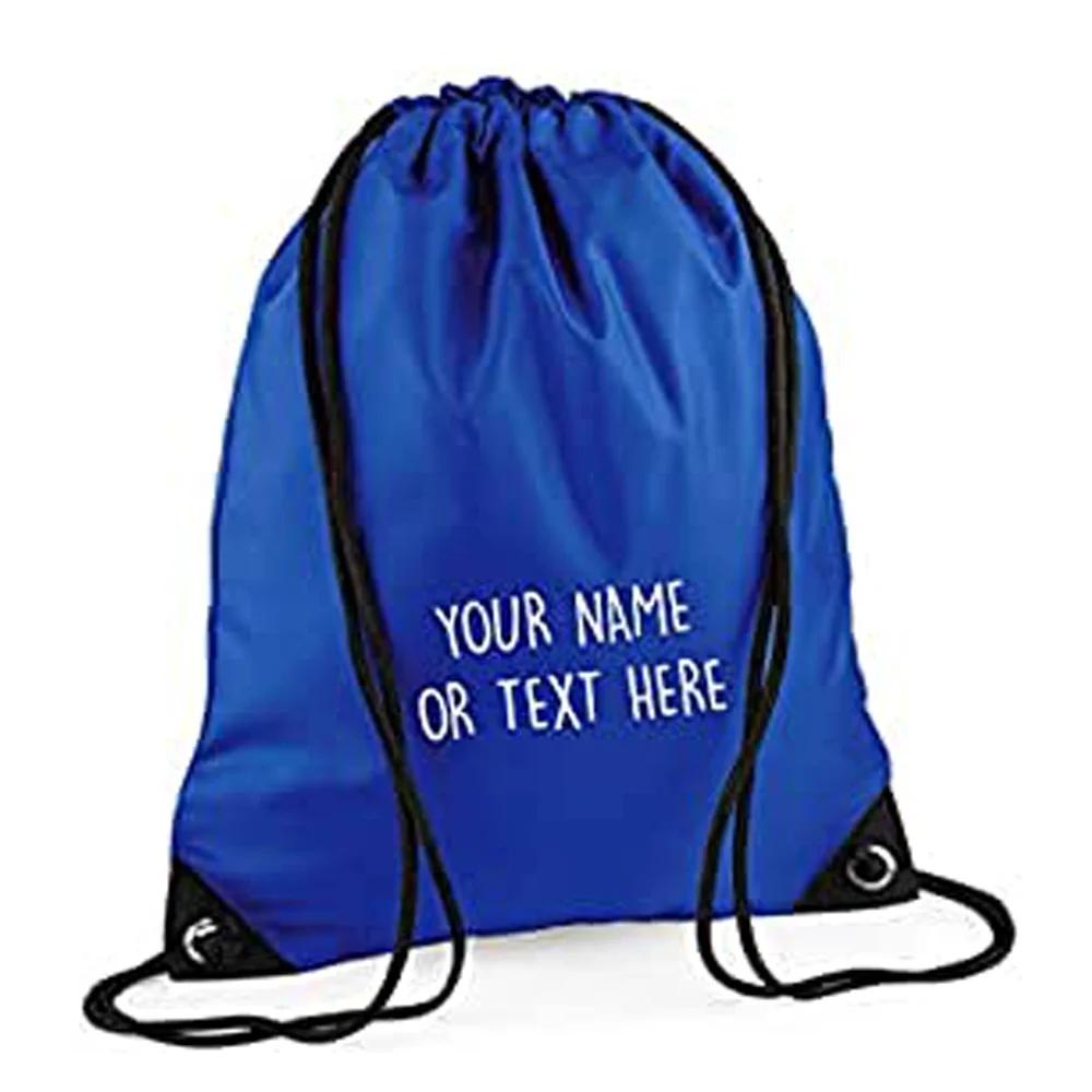 Personalised School Backpack Bag Kids Any Name Text Girls Boys Rucksack PE  Kit