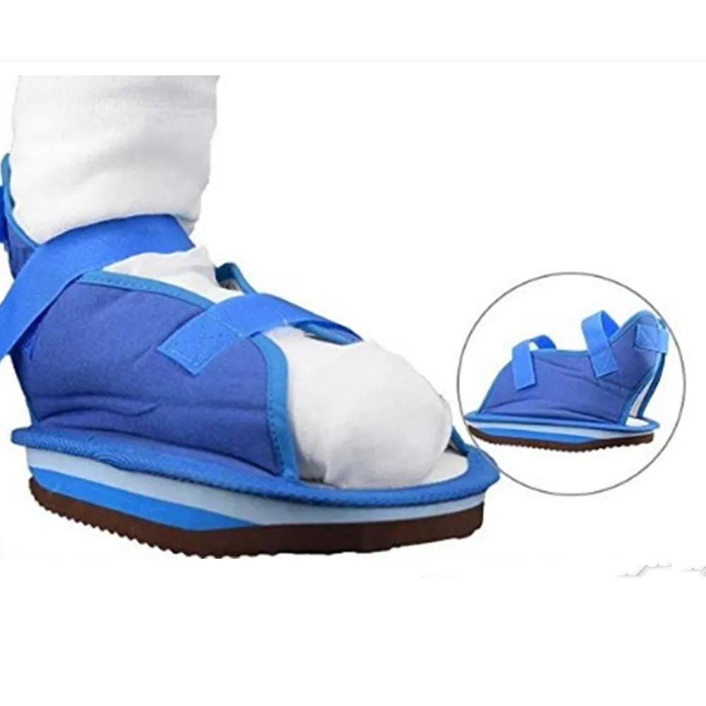 TINAYAUE Scarpe in gesso per piedi traspiranti con punta aperta Post Op scarpe antiscivolo impermeabili per il recupero delle fratture stivali da passeggio Supporto chirurgico medico Scarpe fisse
