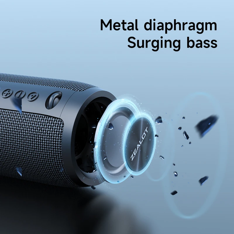 ZEALOT S51 PROポータブルスピーカー防水IPX7ワイヤレススピーカー40W
