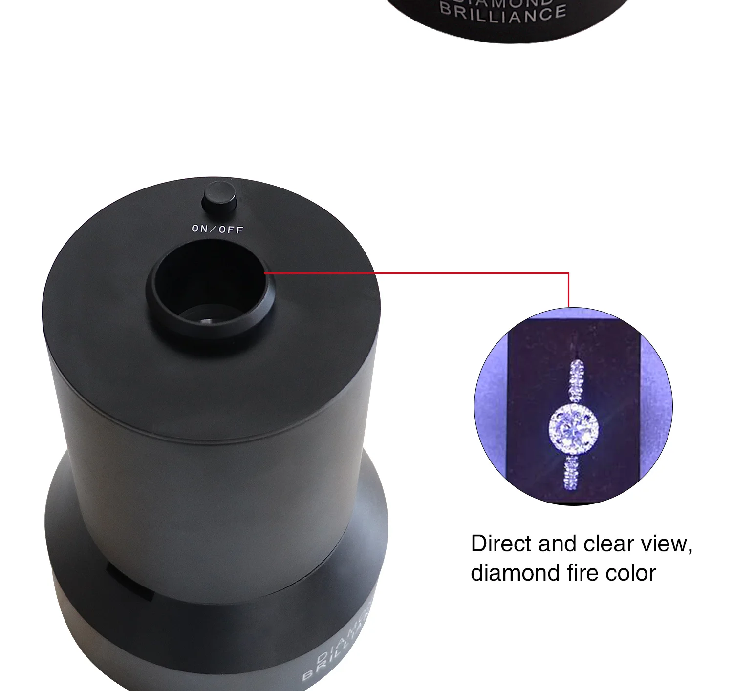 Aluminum Made Internal Battery Gemstone Diamonds Brilliance Viewer