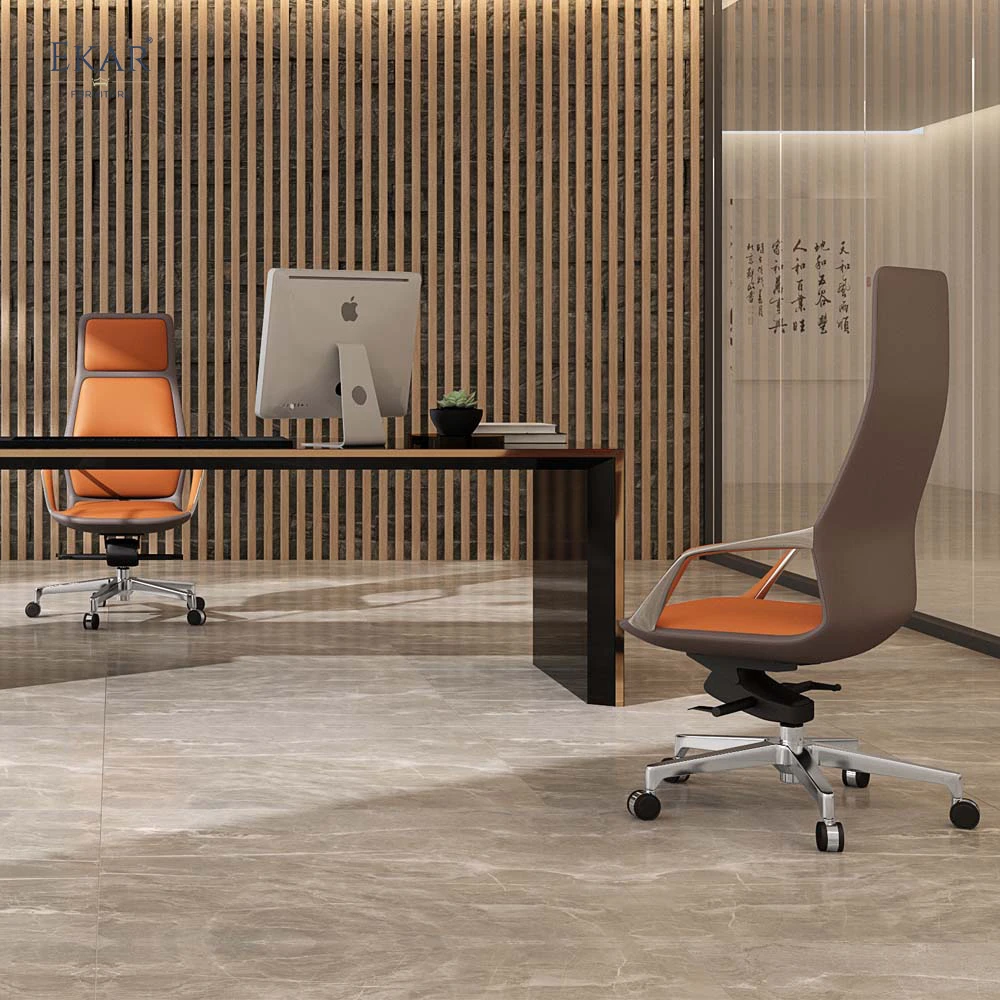 Italian Imported Leather Office Chair with Resilient Foam Cushioning - Ultimate Comfort and Elegance details