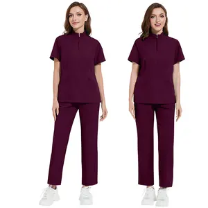 Wholesale Custom Logo Women Scrubs Uniform Sets Medical Uniform Hospital Doctor Nurse Scrubs Set