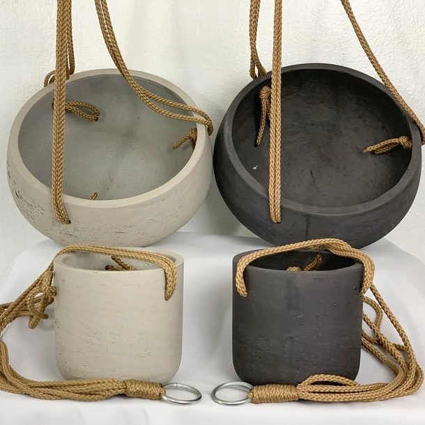 Подвесной горшок цементный настенный бетонный ручной работы для дома и улицы