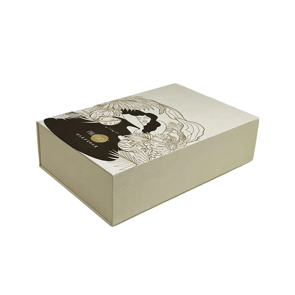 Custom Luxury Eco-friendly Printing Book Shape Cosmetic Packaging Cardboard Paper Box with Magnet