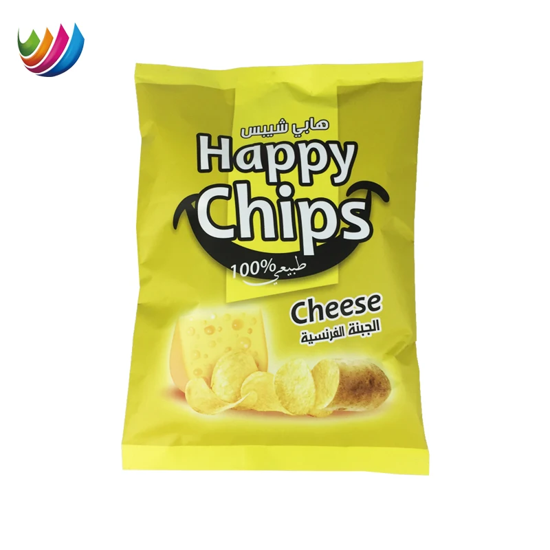 Custom Print MOPP CPP Mylar Flat Pouch Plastic Foil Plantain Potato Chips Packaging Bag