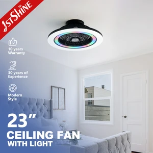 1stshine LED Ceiling Fan Home Adjustable LED RGB Lighting DC Motor Ceiling Fan With Remote