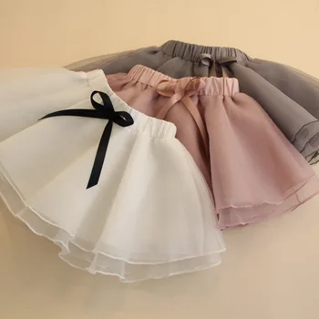 Boutique Solid Pink Black White Grey Kids Baby Girls Tutu Skirt