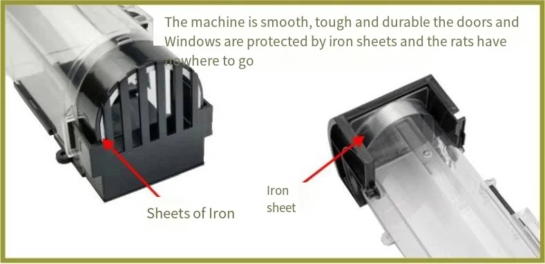 Foot mounted safety environmental protection and non-toxic live plastic mousetrap details