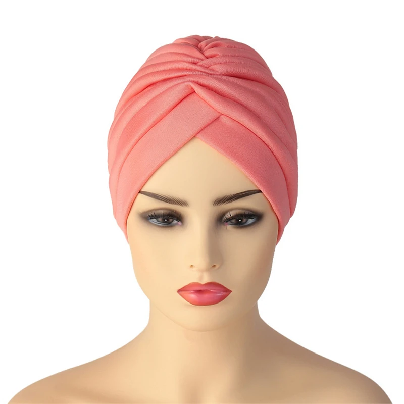 Простой дизайн мусульманская повязка на голову бандана хиджаб Африканский космический хлопок тюрбан шляпа для