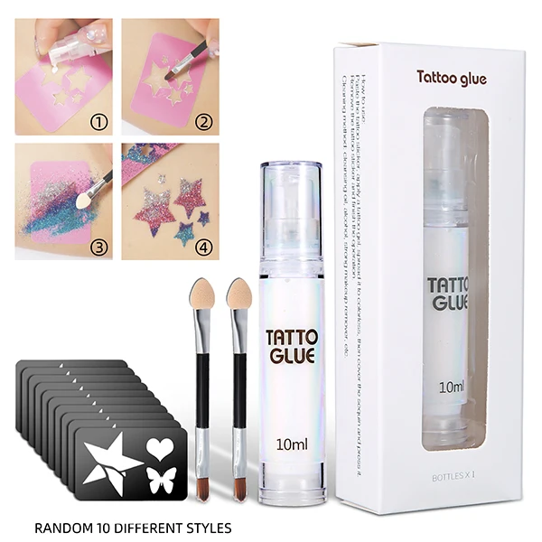 10 мл клей для татуировки боди-арта Прочный Блеск тела фиксации Белый