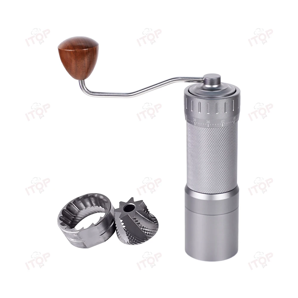 Itop Manual Coffee Bean Grinder Adjustable Stainless Steel Portable Coffee Grinder