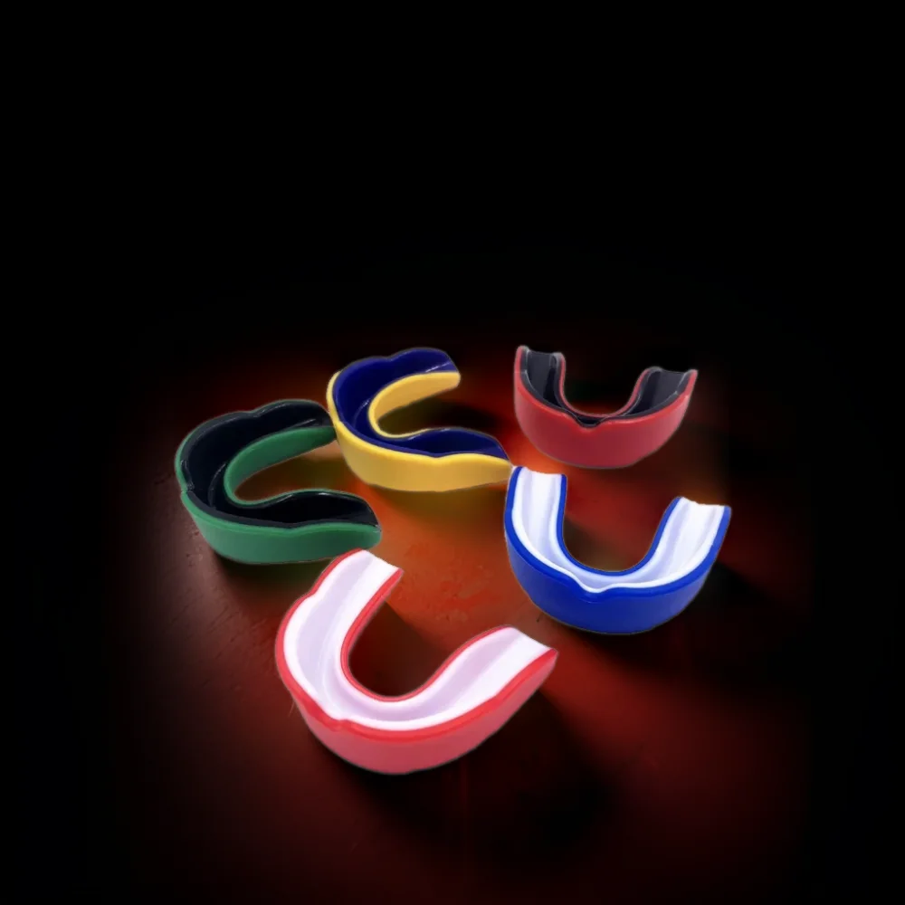 Customized MouthGuard Sports Moldable  Kids Mouthpiece Teeth Protective Braces EVA Double Colored for MMA Boxing manufacture