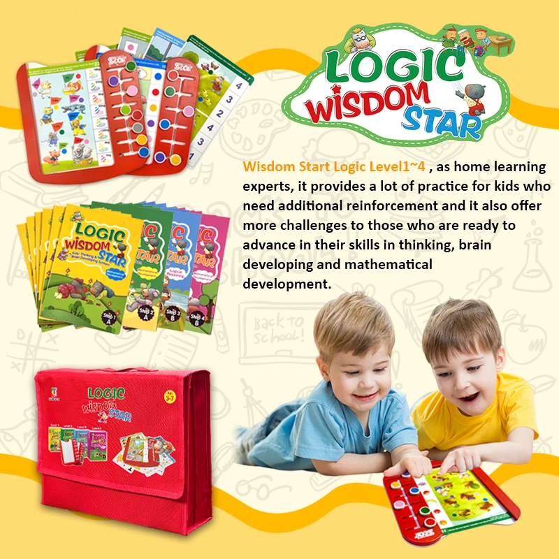 Logic Wisdom Star L1-4 Educational Toys Foster Strong Mathematical Foundations Reasoning Cognitive Skills for Kids 3-7 Years Old