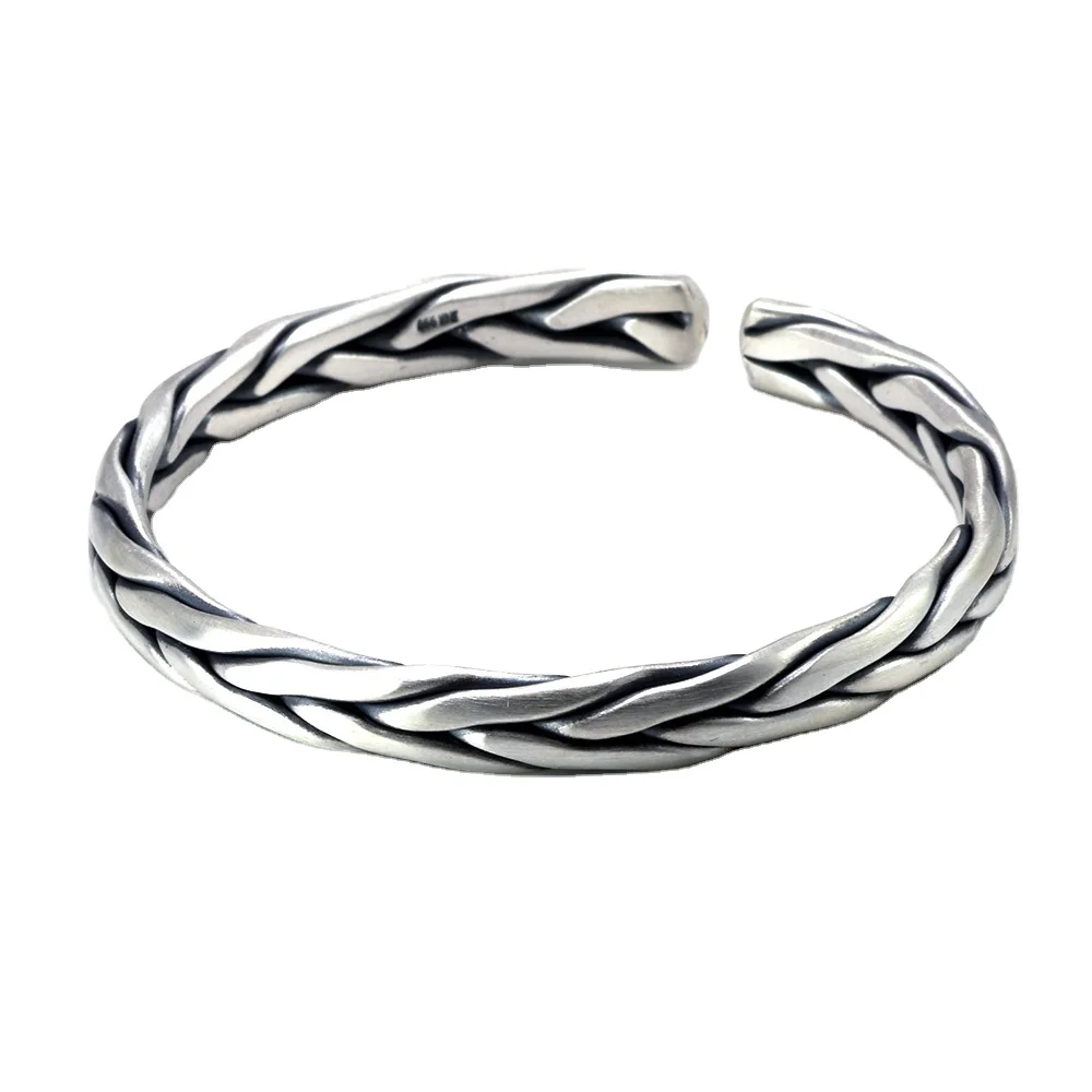 ヴィンテージ！ Sterling Silver Twisted バングル Amazon | メンズ925スターリングシルバータイハンドメイド