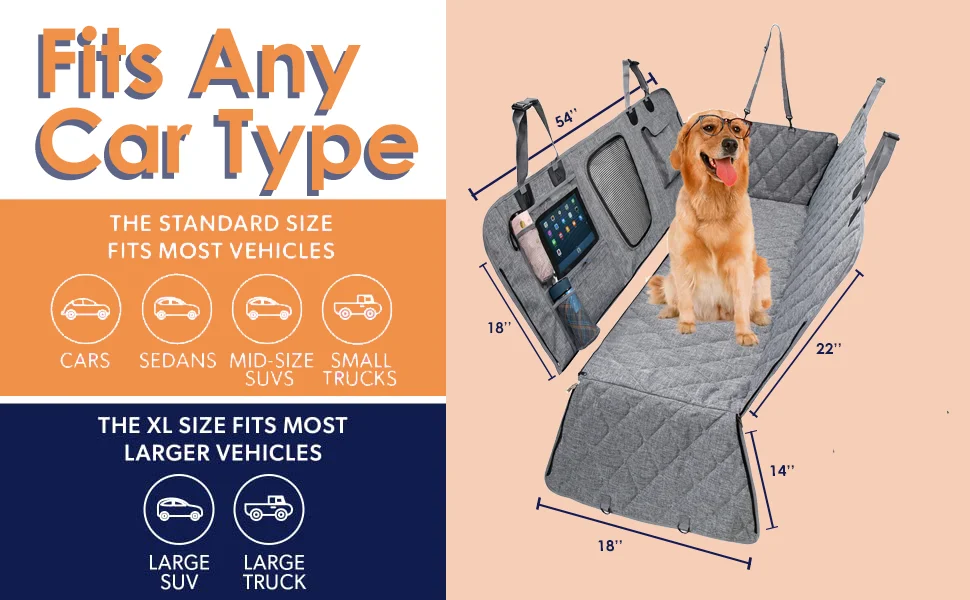 New Styles Factory Direct Sales Ecofriendly Pet Dog Car Seat Covers