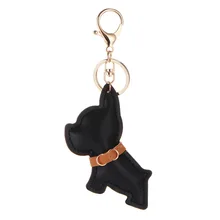 CE/ASTM 2024 Wholesale Customized Plush Dog Keychain Stuffed Animals Toys Plushies Cute Leather Puppy Comforting Baby