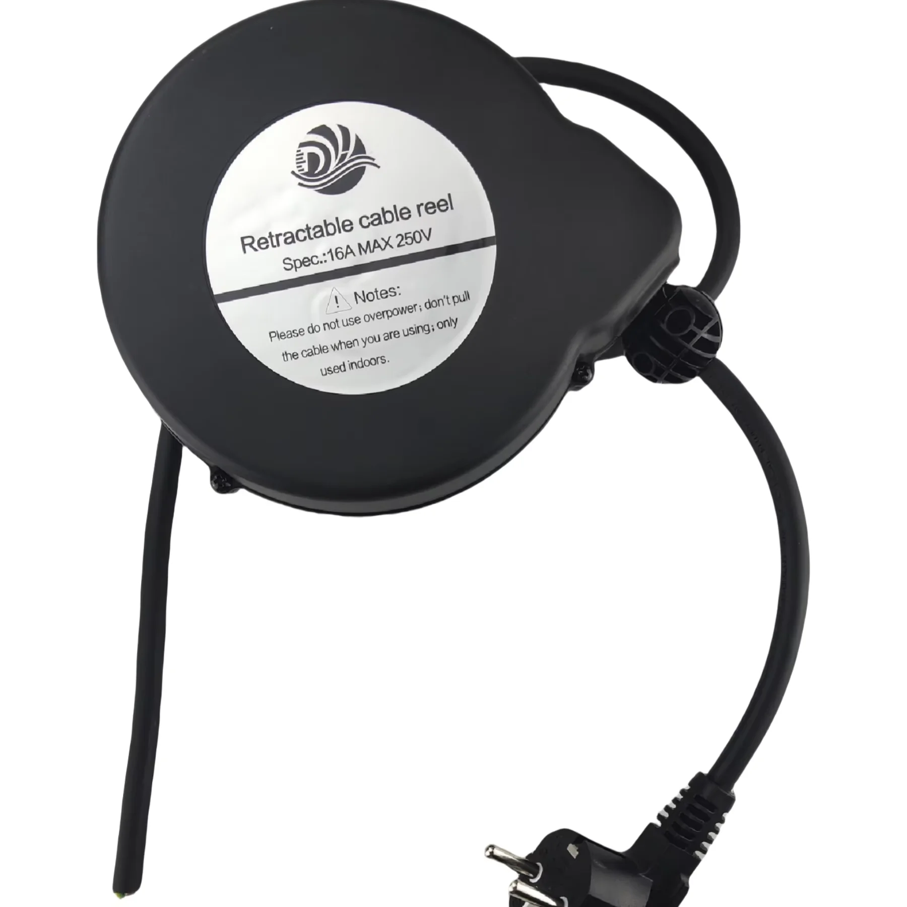 Small 5M AC Power Extension Cord with Roll-up Automatic Cable Reel Convenient Rewinder for Power & Extension Cords