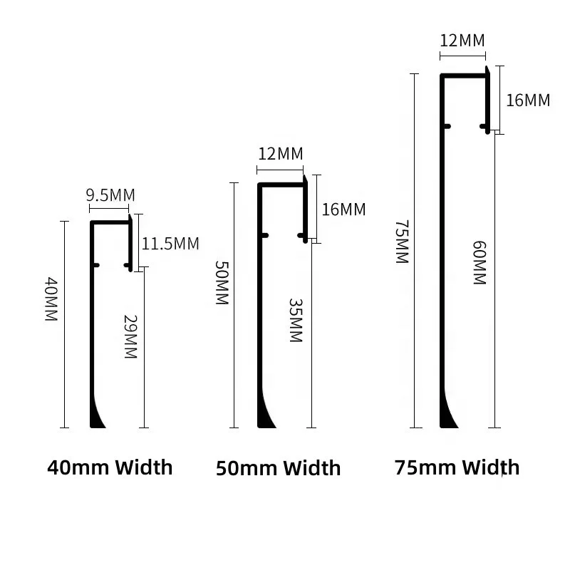 Современный настил для напольного покрытия, профиль освещения, встраиваемый алюминиевый плинтус со светодиодной подсветкой