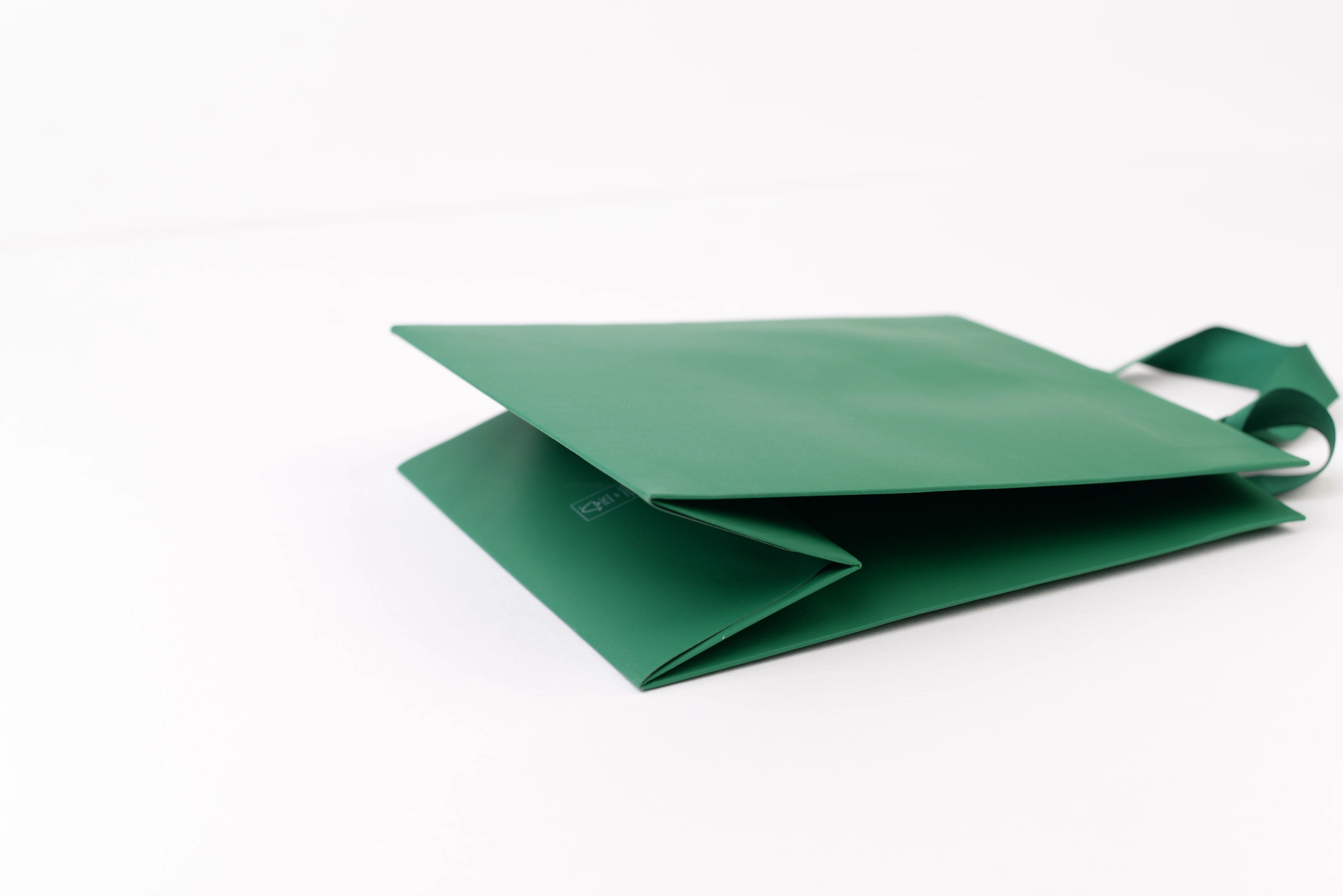 OPACK Custom Colored M-Shaped Japanese Bottom Fold Paper Bags Recyclable Shopping Handbag with Ribbon Accessory Personalize Logo