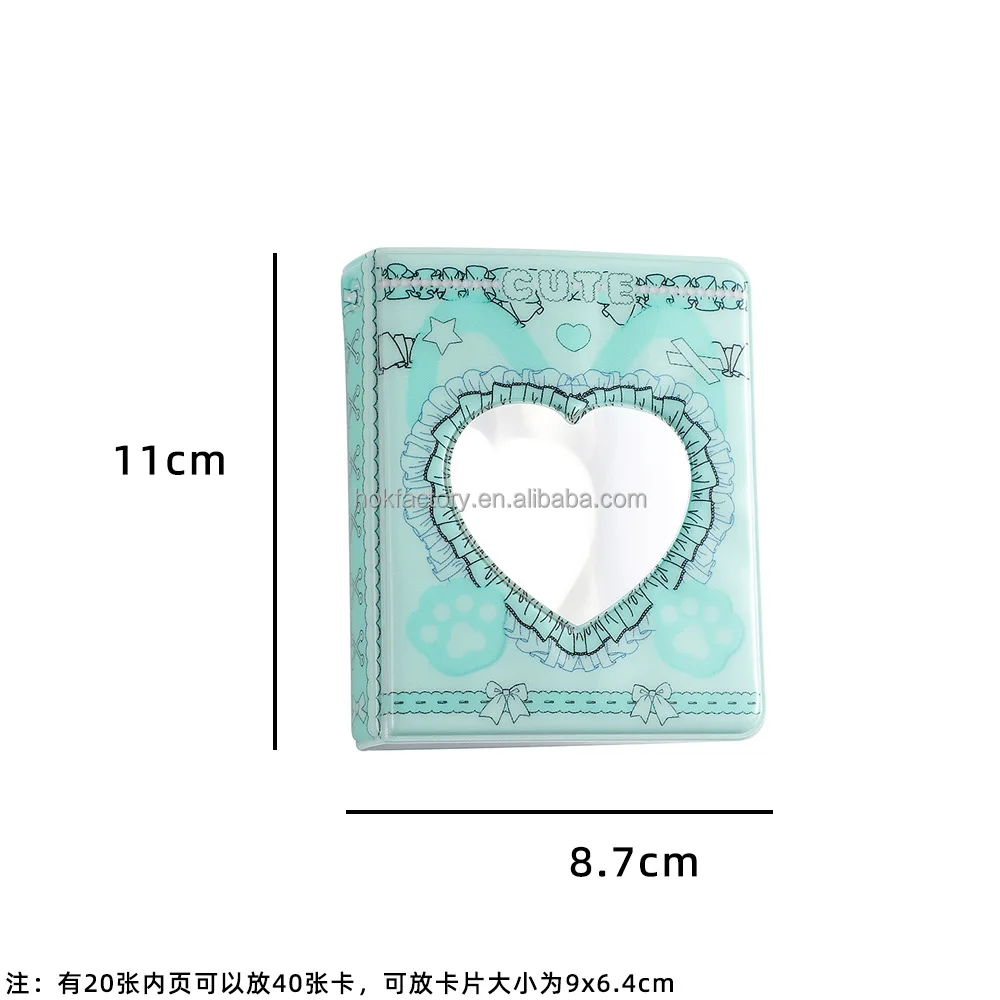 Kpop Photocard Binder Custom Mini Binder Collect Book Kpop Album Hollow Out  Small love Style Transparent Photocard Holder