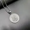 Pendentif simple couleur acier