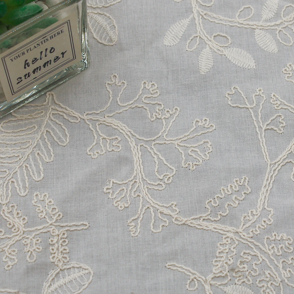 Jacquard 100% Cotton Eyelet Fabric White Eyelet Cotton Embroidery Eyelet Fabric for Clothing 11 H2a87273213c4462f821622af1bef1647Q