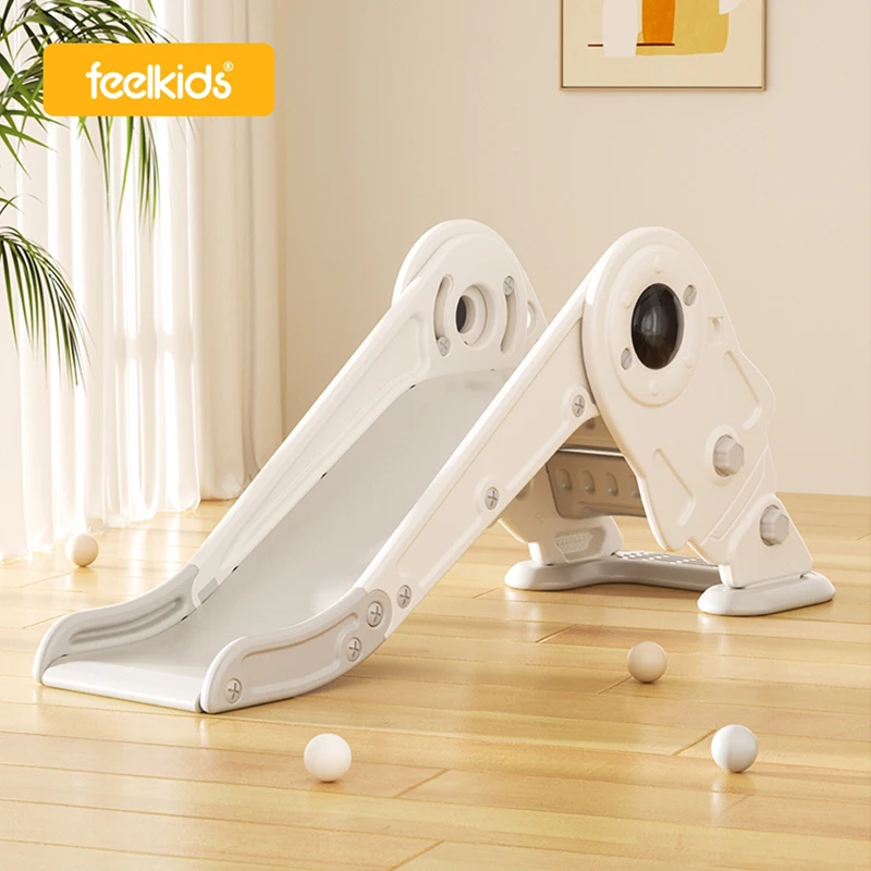 Feelkids Mini Rocket Slide for Kids and Babies Indoor PE Plastic Slide for Daycare School Playhouse Use Toys