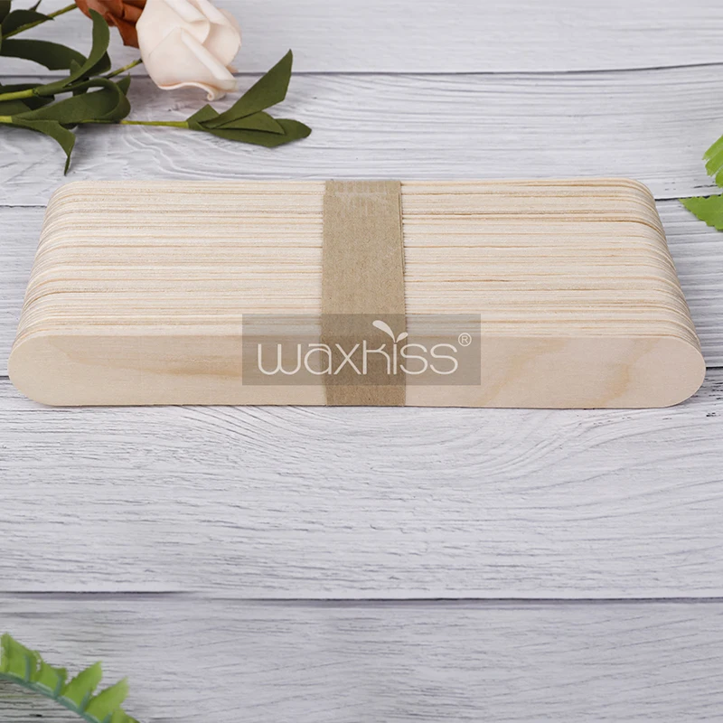 Новый выпуск 2022 шпатели воска для удаления волос waxkiss одноразовые деревянные наклейки Прямая продажа с