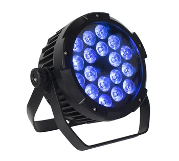 IP65 Waterproof LED Par Light 18x18W 6in1 RGBWA+UV Outdoor Stage Light DJ Club Wedding