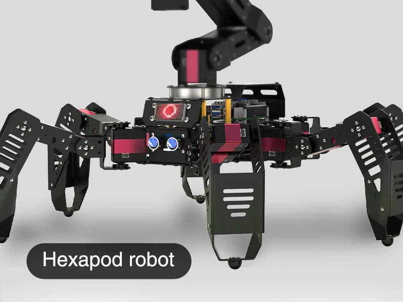 SpiderPi Pro Hexapod Robot Smart Robot with AI Robotic Arm Powered by Board for Raspberry Pi 4B 4GB