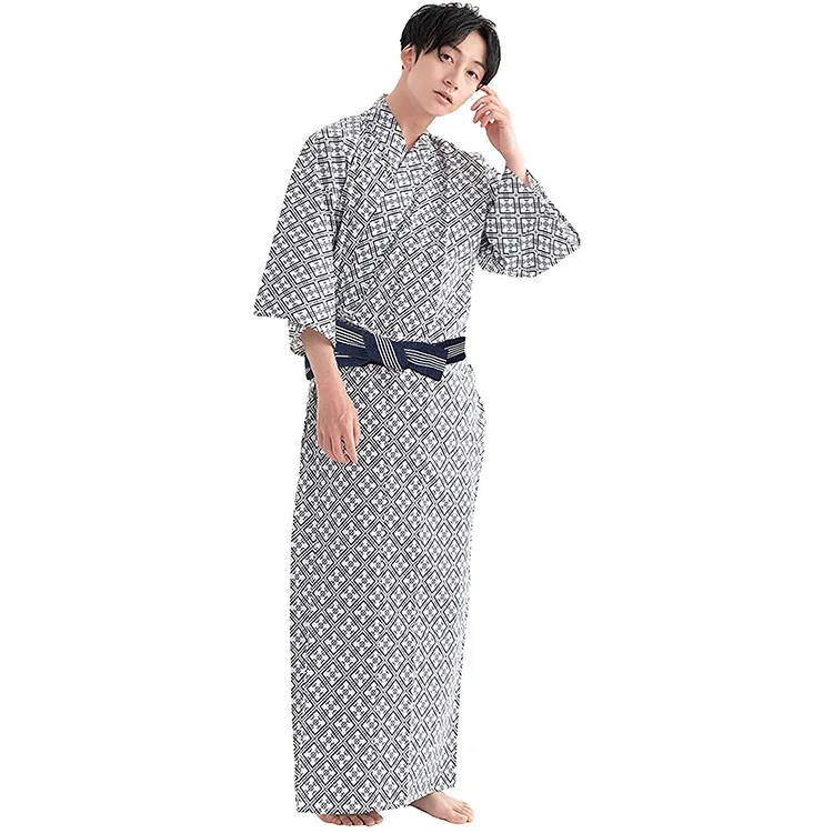Source Yukata Men Hombres Readymade 2021 Khach San Japanese Par Homme  Traditional Kimono Summer Man Yukata Dress on m.